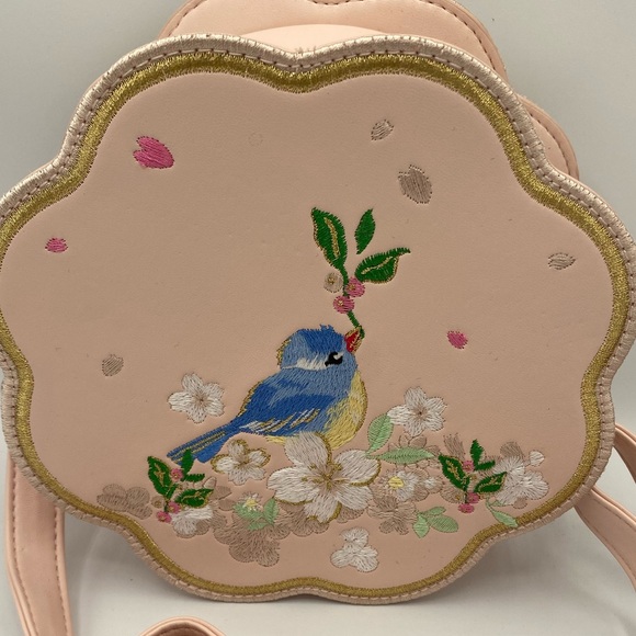 Rare STARBUCKS Embroidered Sakura Bird Crossbody Korea Limited Edition Cup - Picture 3 of 14